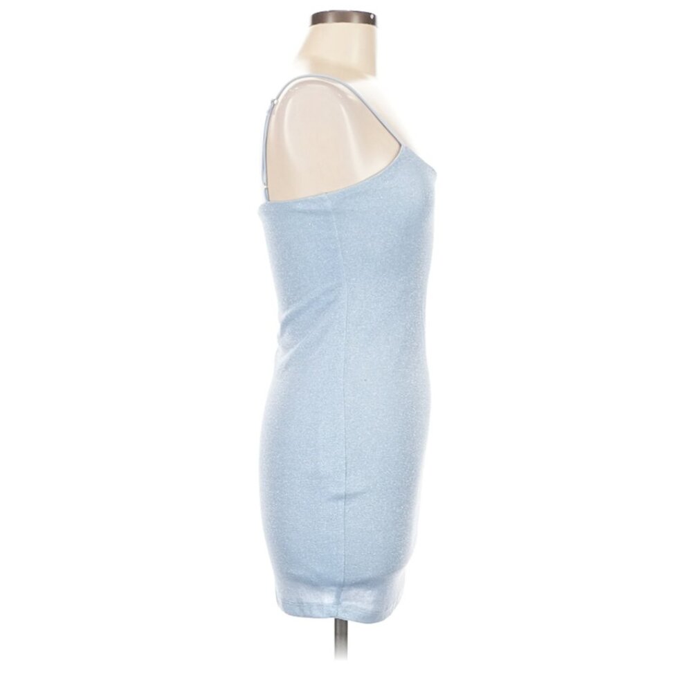 Lucy In The Sky Women's Shimmer Bodycon Mini Dress In Icy Blue - Size M - Picture 5 of 9
